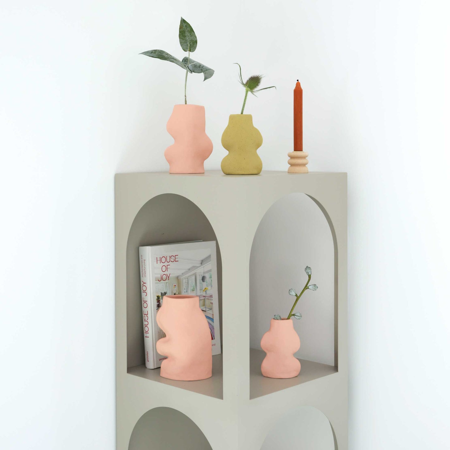 Fluxo Ceramic Vase - Small Pink